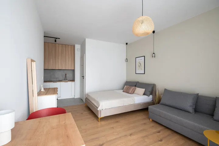 Studio with a double bed and air conditioning near Kozminski – Photo 2
